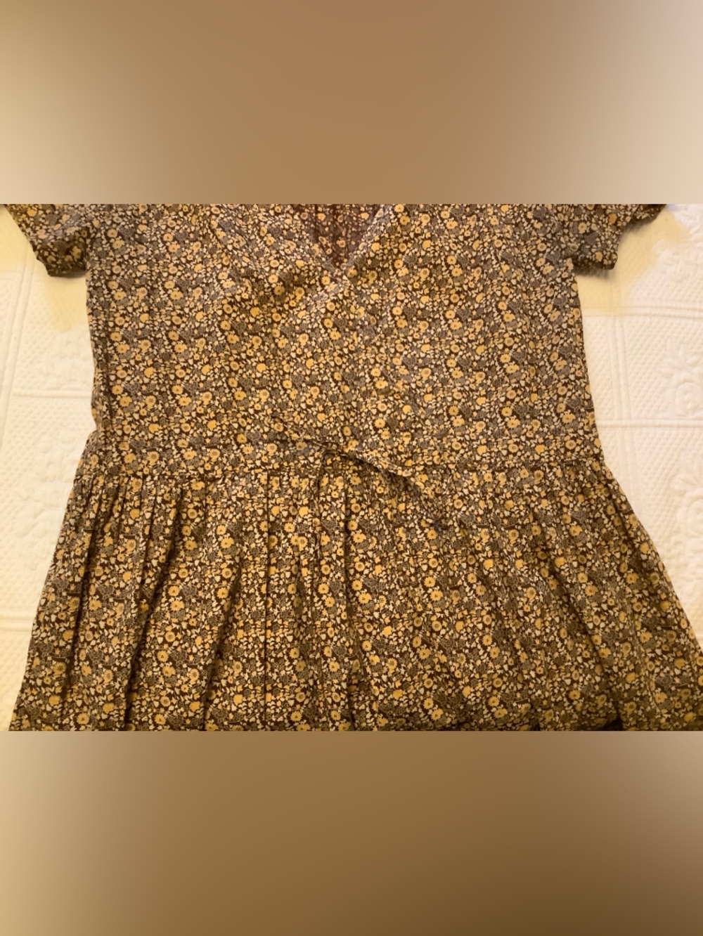 Christy Dawn The Dawn Dress Gold Floral S - Picture 7 of 10